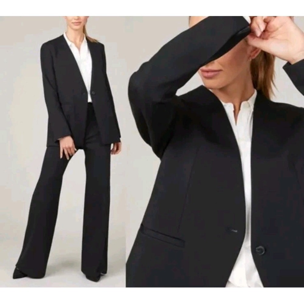 Spanx The Perfect Collarless Blazer 20384R Classic Black Single Button Size M